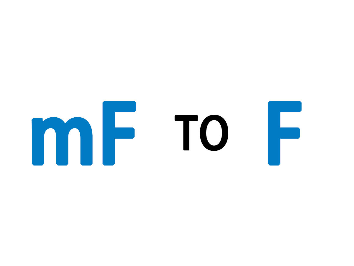 Millifarad to Farad Converter - MF to F
